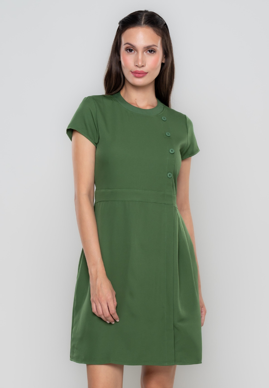 Eli Button Detailed Pencil Dress