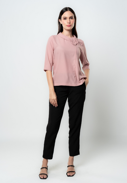 Mabel Cowl Neck 3/4 Sleeves Blouse