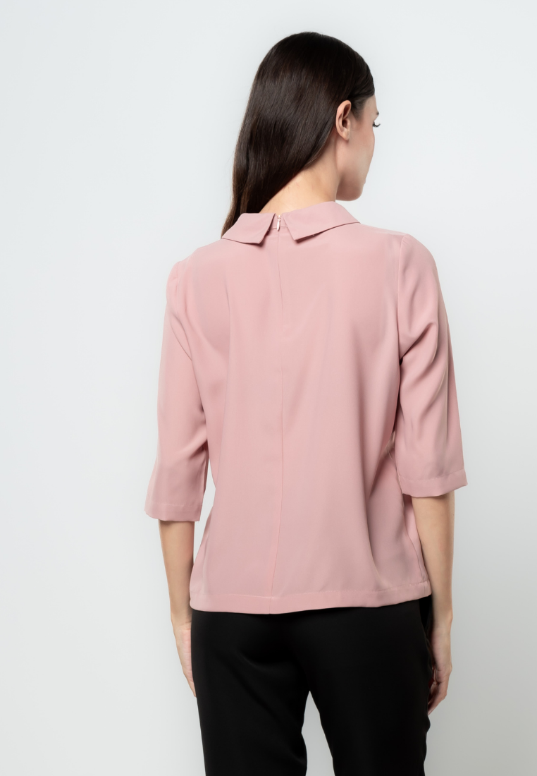 Mabel Cowl Neck 3/4 Sleeves Blouse