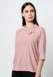 Mabel Cowl Neck 3/4 Sleeves Blouse