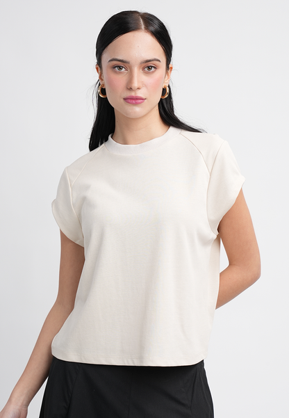 Emily Classic Black Crew Neck Top