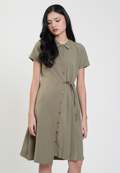 Elodie Button-Down Waist Tie Dress