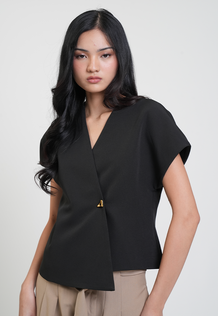 Eliza V-neck Asymmetric Wrap Top