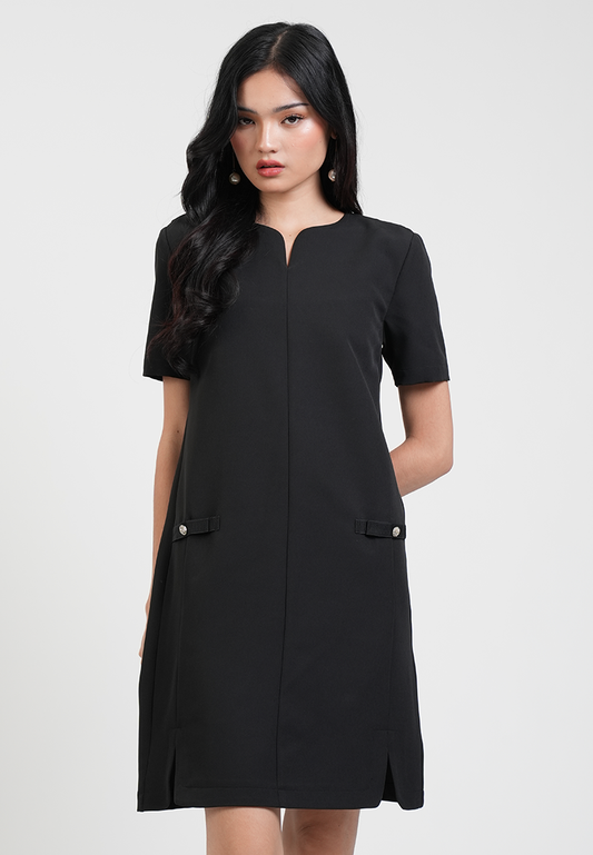 Adelaide Little Black Sheath Dress