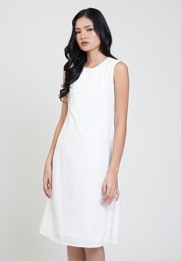 Andrea Side Lace Panel A-line Dress