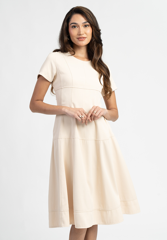 Sarie Fit-and-Flare Midi Dress