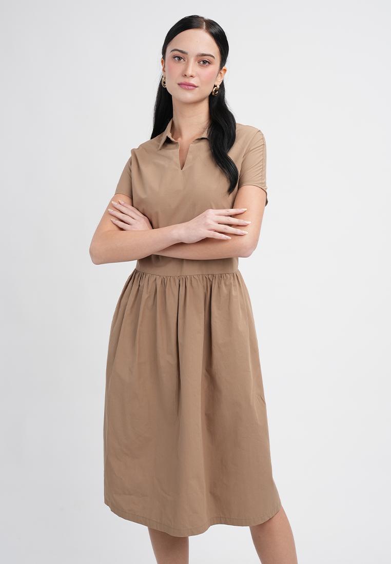 Noelle Collared Midi Dress