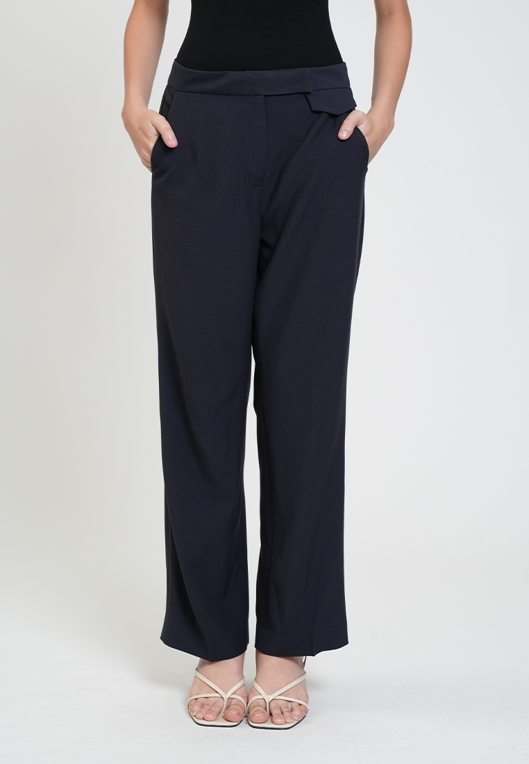 Venice Straight-Leg Trousers with Pockets