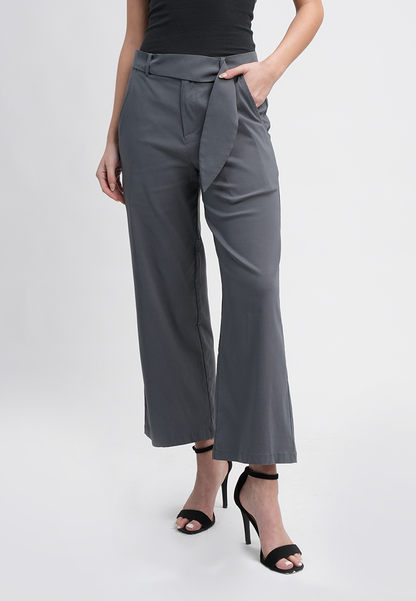 Hannah High-Waisted Wide Leg Belted Trousers