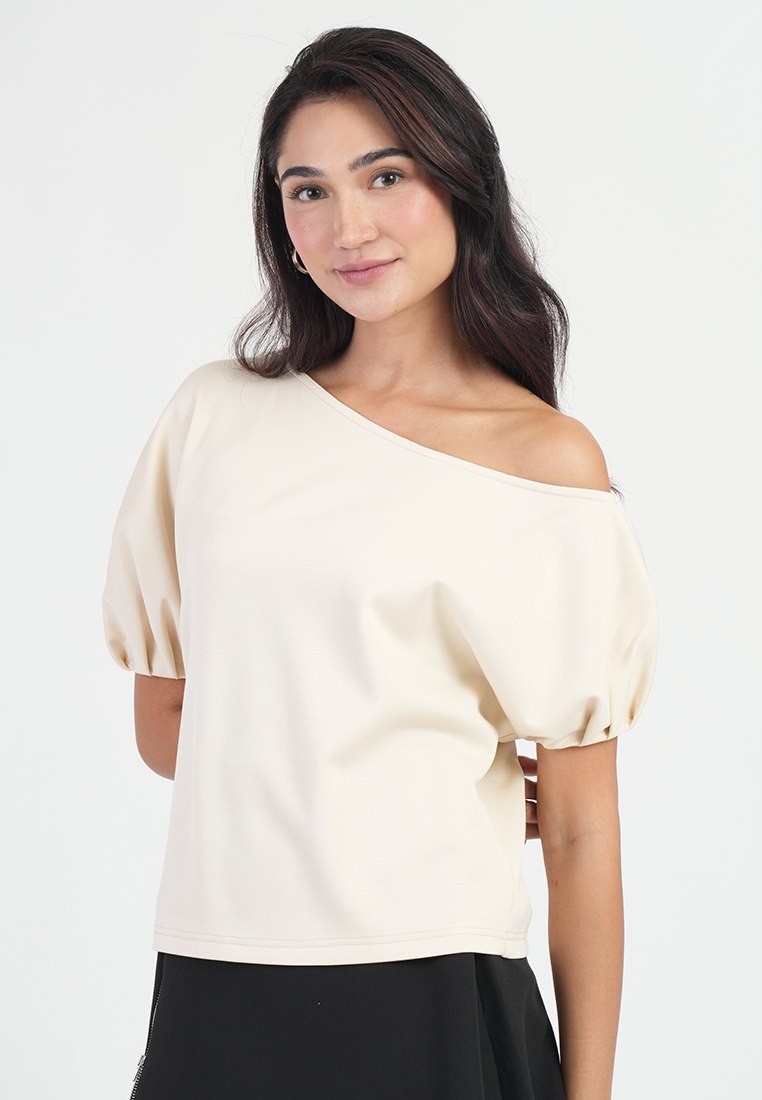 Cassandra One-Shoulder Puff Sleeve Top