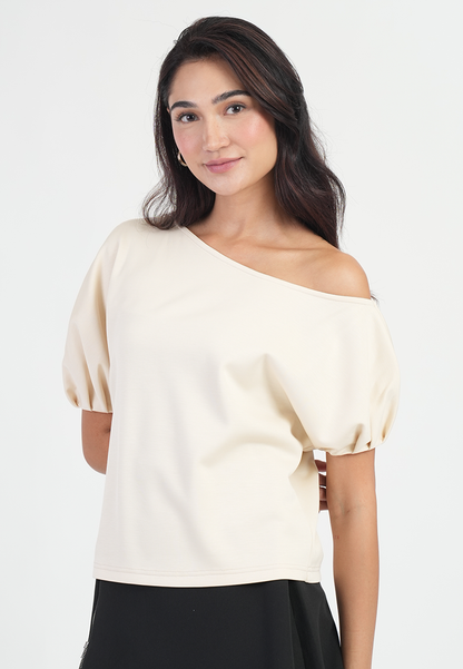 Cassandra One-Shoulder Puff Sleeve Top