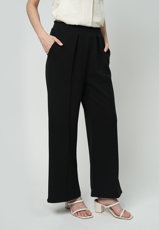 Claudia Wide-leg Pants with Pleat