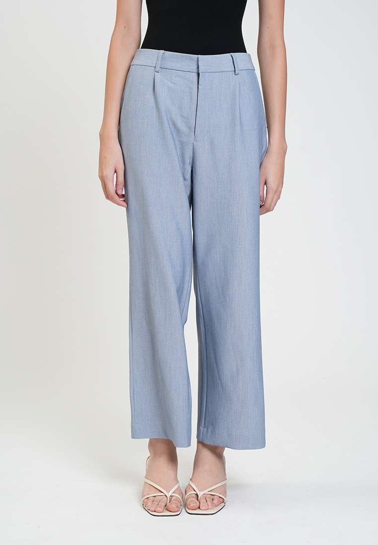 Rachel Pleated Wide-Leg Trousers