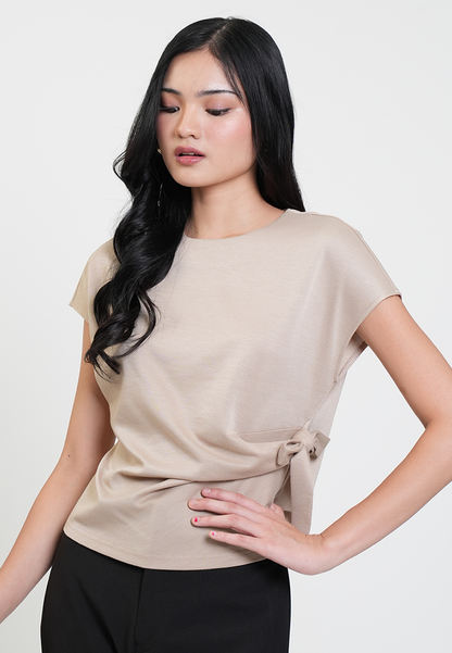Delilah Asymmetric Side-Knot Top