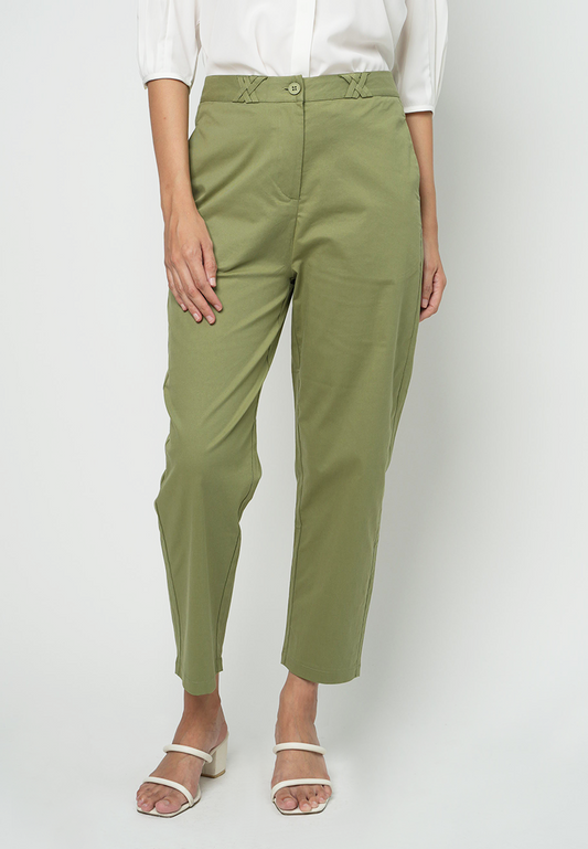 Kailee Relaxed Pants with Criss-Cross Waistband Detail