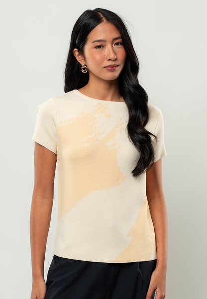 Marissa Abstract Colorblock Knit Top