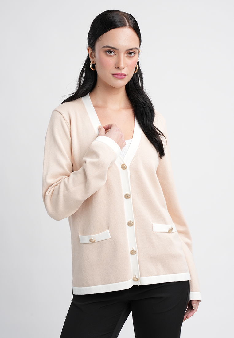 Amelia Signature Button-Up Knit Cardigan