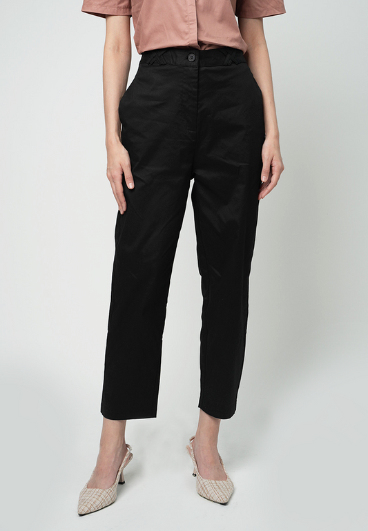 Kailee Relaxed Pants with Criss-Cross Waistband Detail
