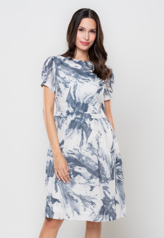 Devonne Abstract Printed Dress