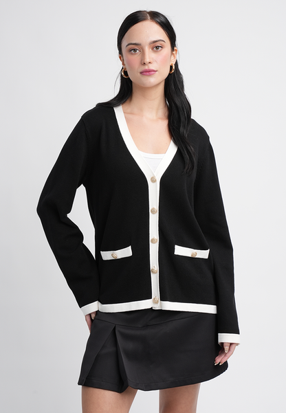 Amelia Signature Button-Up Knit Cardigan