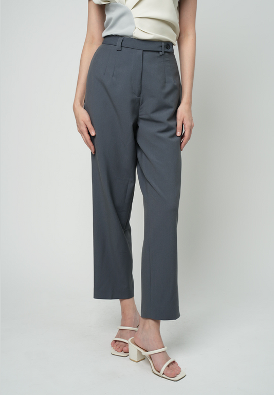 Kaydence Slim Pants with a Button Tab opening in the Waistband