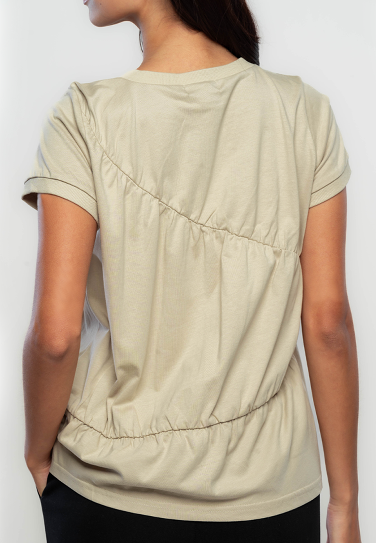 Shea Diagonal Shirred T-Shirt