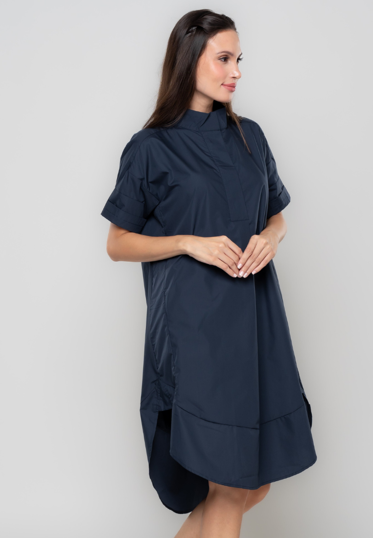 River Semi-Trapeze Button Down Dress