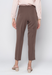 Slim Formal Pants With Braided Waist Detail