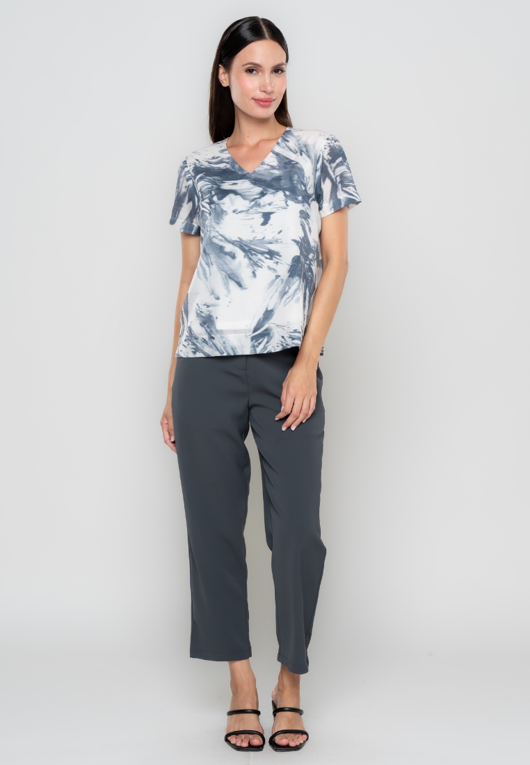 Robin V-Neck Printed Top