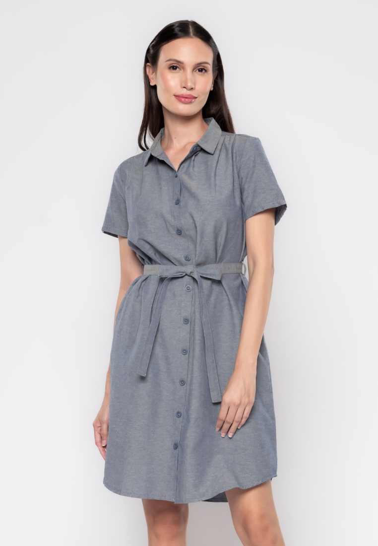 Elaine Chambray Inspired Shirt Dress