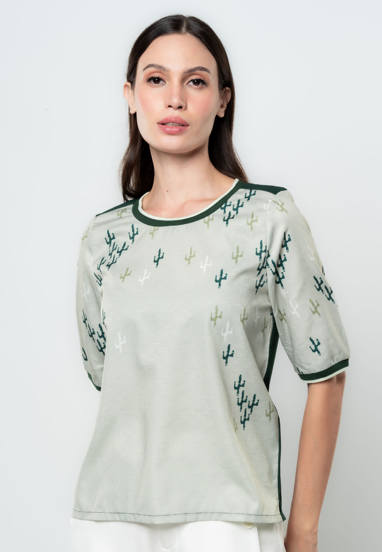 Katha 3/4 Sleeves Cactus Blouse