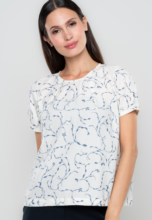 Yves Inverted Pleated Top