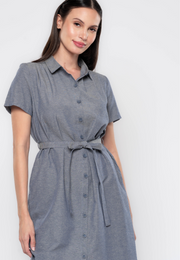 Elaine Chambray Inspired Shirt Dress