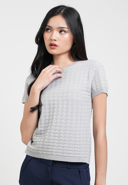 Chantel Textured Waffle Knit Top