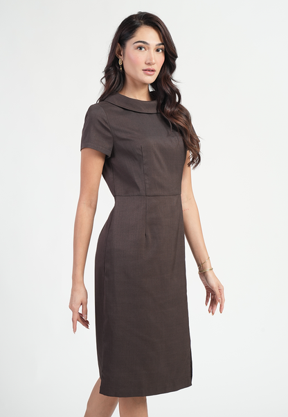 Evangeline Professional Rounded Collar Sheath Dress