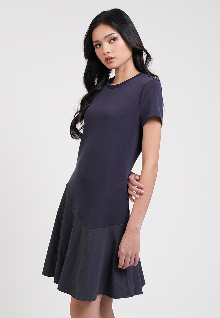 Crystal Modern Diagonal Seam A-Line Dress