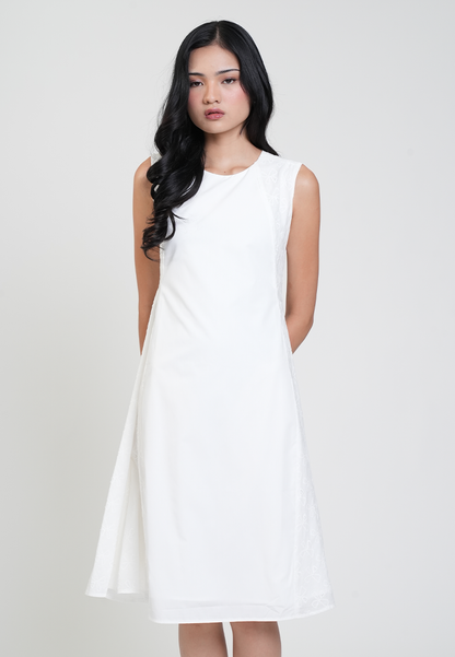 Andrea Side Lace Panel A-line Dress