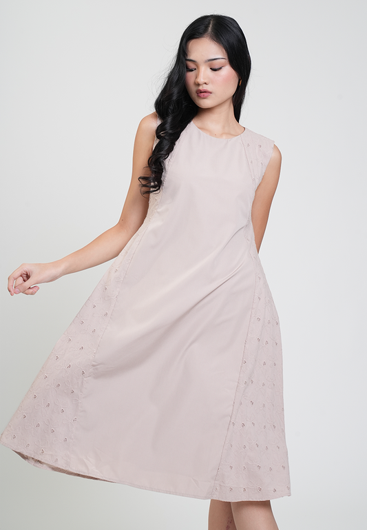 Andrea Side Lace Panel A-line Dress