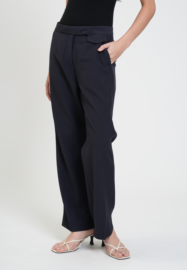 Venice Straight-Leg Trousers with Pockets
