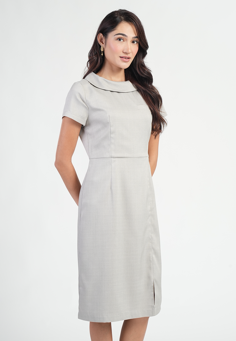 Evangeline Professional Rounded Collar Sheath Dress