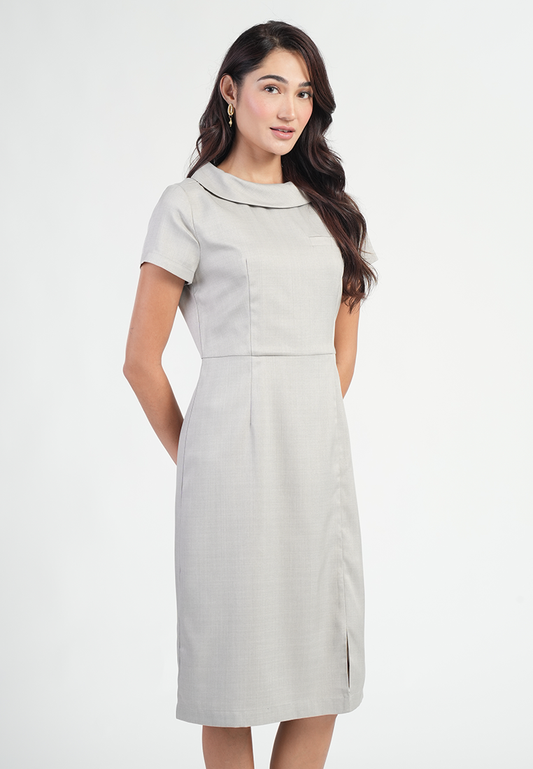 Evangeline Professional Rounded Collar Sheath Dress