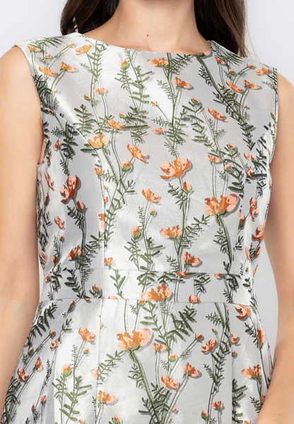 Fleur Floral Jacquard Sheath Dress