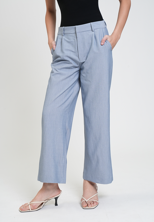 Rachel Pleated Wide-Leg Trousers