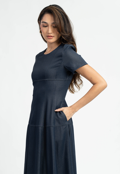 Sarie Fit-and-Flare Midi Dress