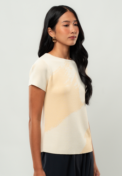 Marissa Abstract Colorblock Knit Top