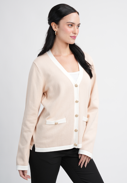Amelia Signature Button-Up Knit Cardigan