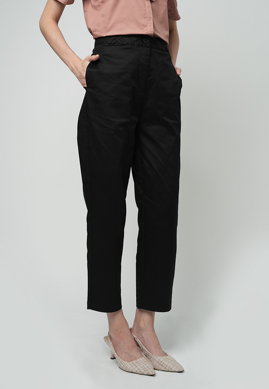 Kailee Relaxed Pants with Criss-Cross Waistband Detail