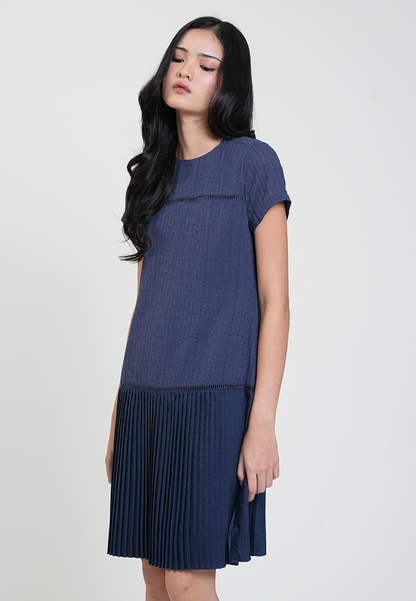 Skye Eyelet Pleated Drop Waist Dress