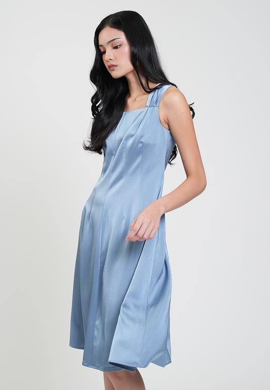 Genevieve Sleeveless Square-Neck Dress