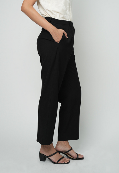 Kaydence Slim Pants with a Button Tab opening in the Waistband